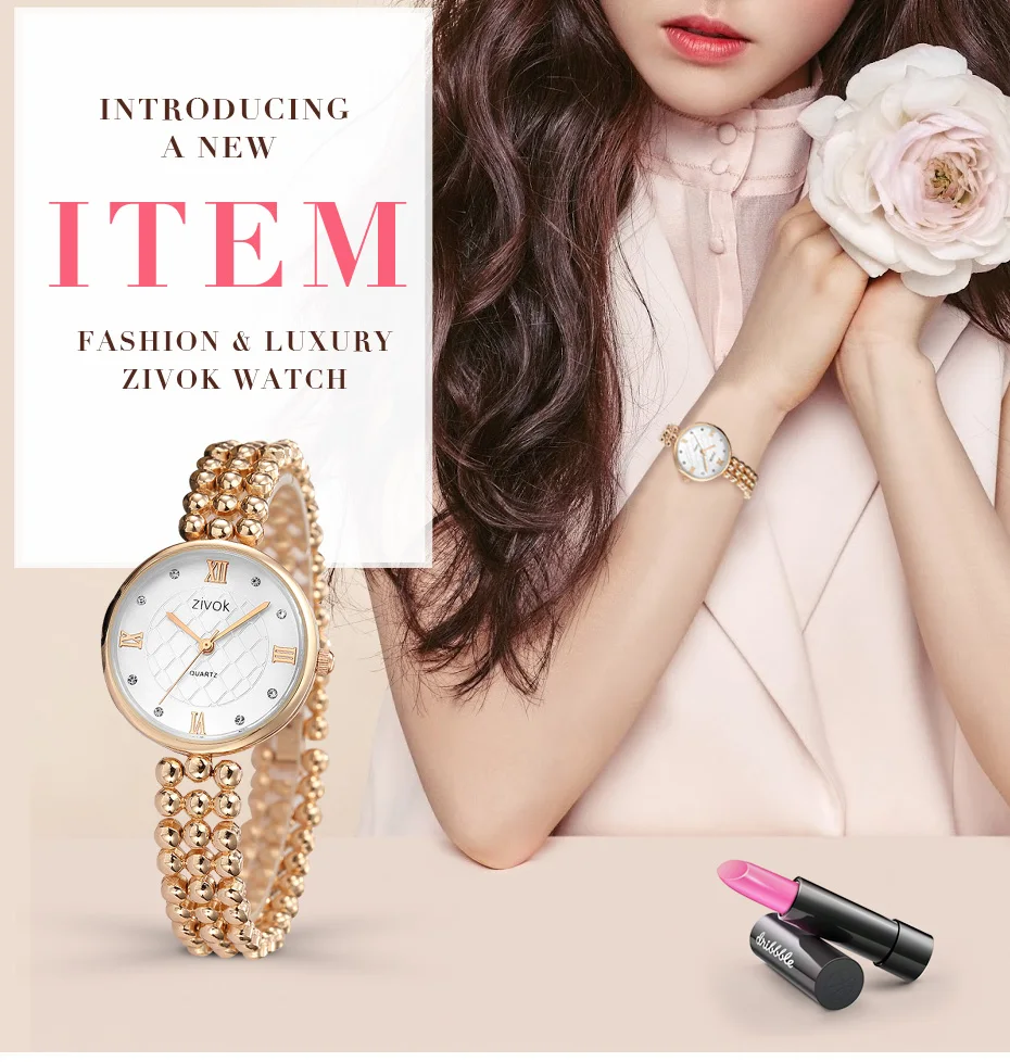 ZIVOK модные женские часы-браслет reloj mujer люксовый бренд Кварцевые женские наручные часы для женщины, девушка, возлюбленные часы