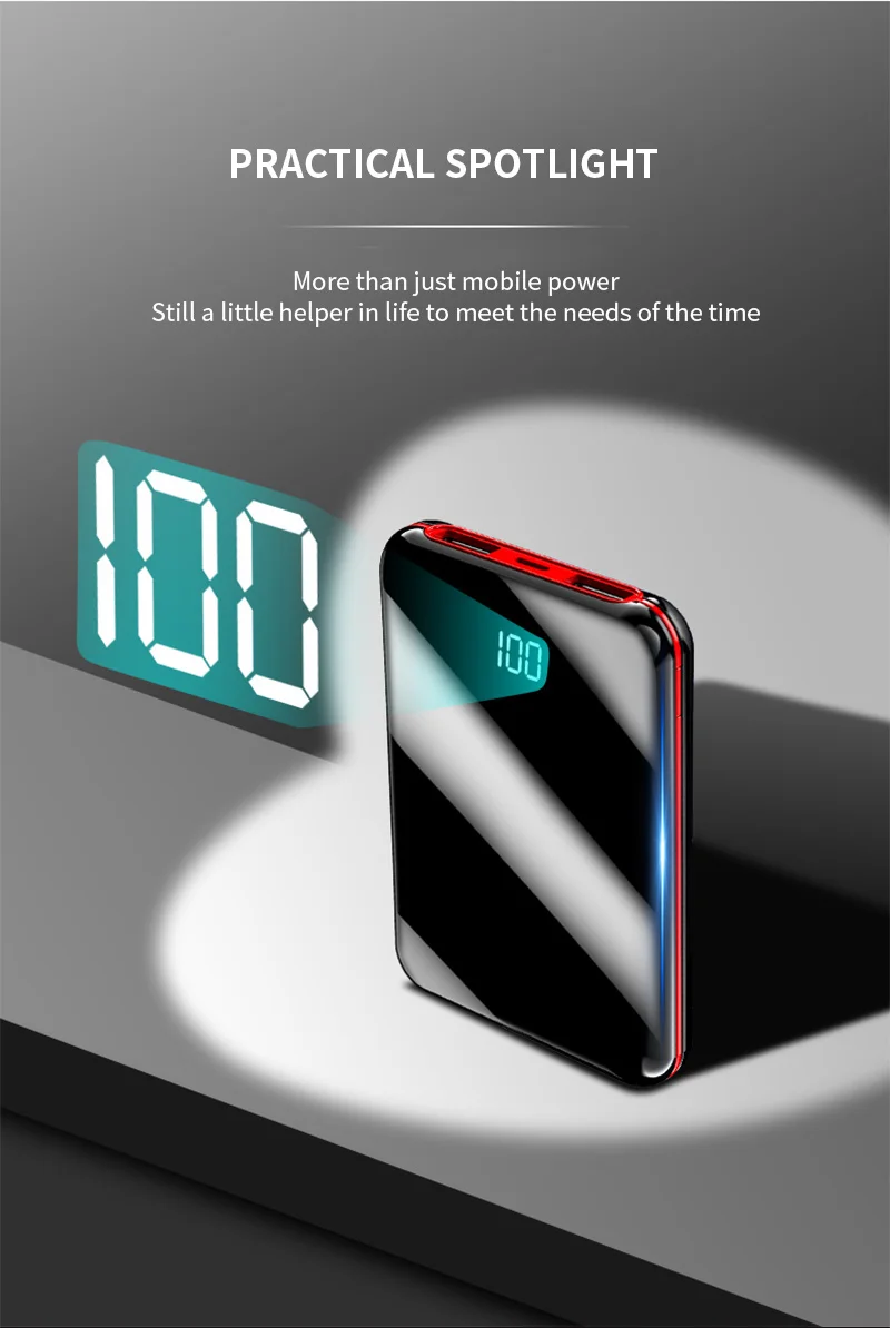 ROCK power Bank 10000 мАч ЖК-дисплей Тонкий повербанк для Xiaomi Mi 9 iPhone Двойной USB выход портативный внешний аккумулятор power bank