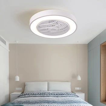 

Smart Ceiling Fan with Remote Control Cell Phone Wi-Fi Indoor Home Decor Fan Lantern Light Modern Lighting Circular Lamp