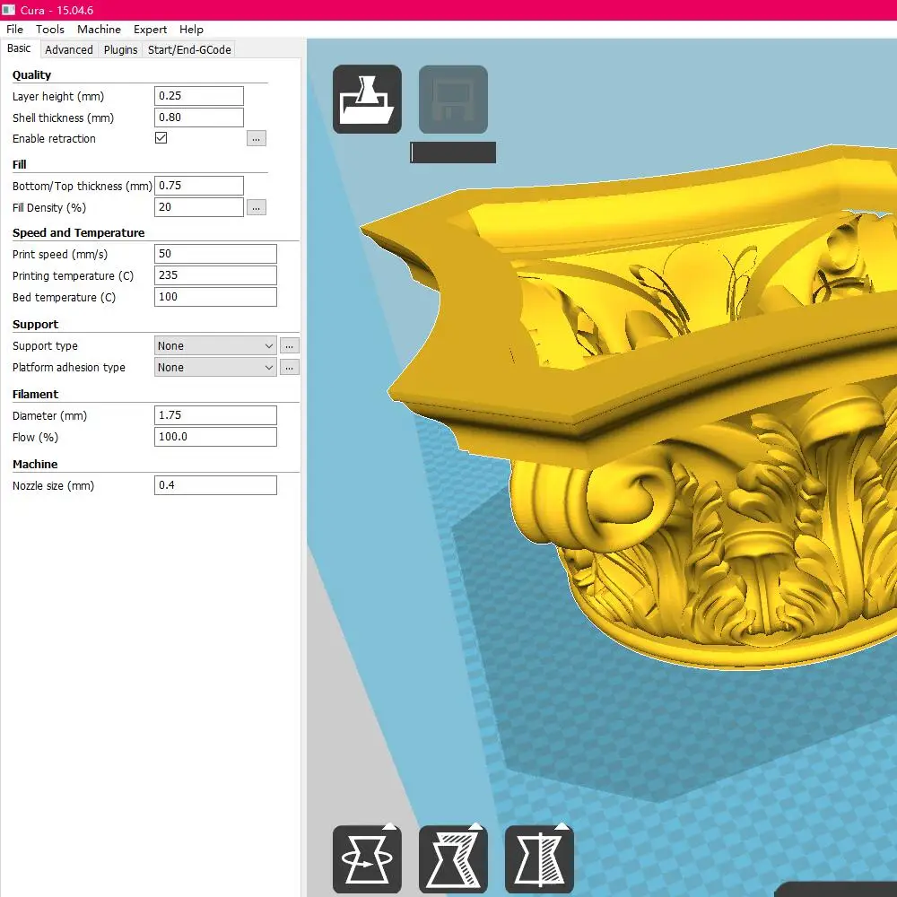 Конвертация в G код инструмента программное обеспечение для 3D печати режим STL _ |