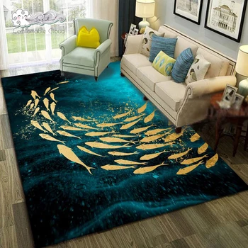 

Nordic Style Cover Carpet Geometry Pattern Antislip Rug For Living Room European Luxury Carpets Modern Home Bedroom Decoration