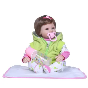 

NPK Lovely Simulation Baby Doll Full Body Soft Silicone Vinyl Baby Doll Non-toxic Toys Cute Lifelike Newborn Baby Doll Toys Gift