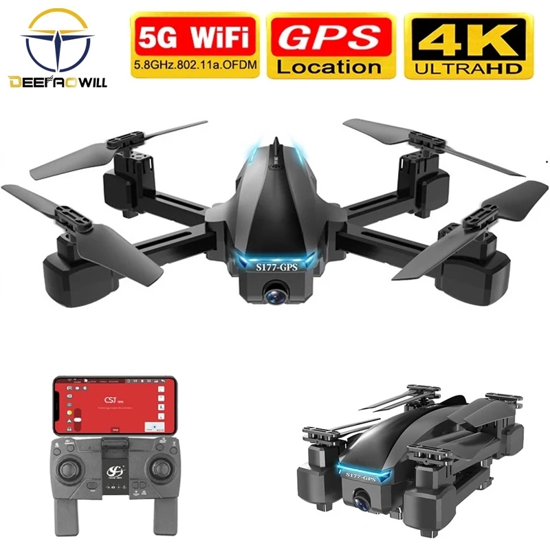 2020 Новый Дрон gps 4k 5G WIFI HD широкоугольная двойная камера fvp полет 20 мин.