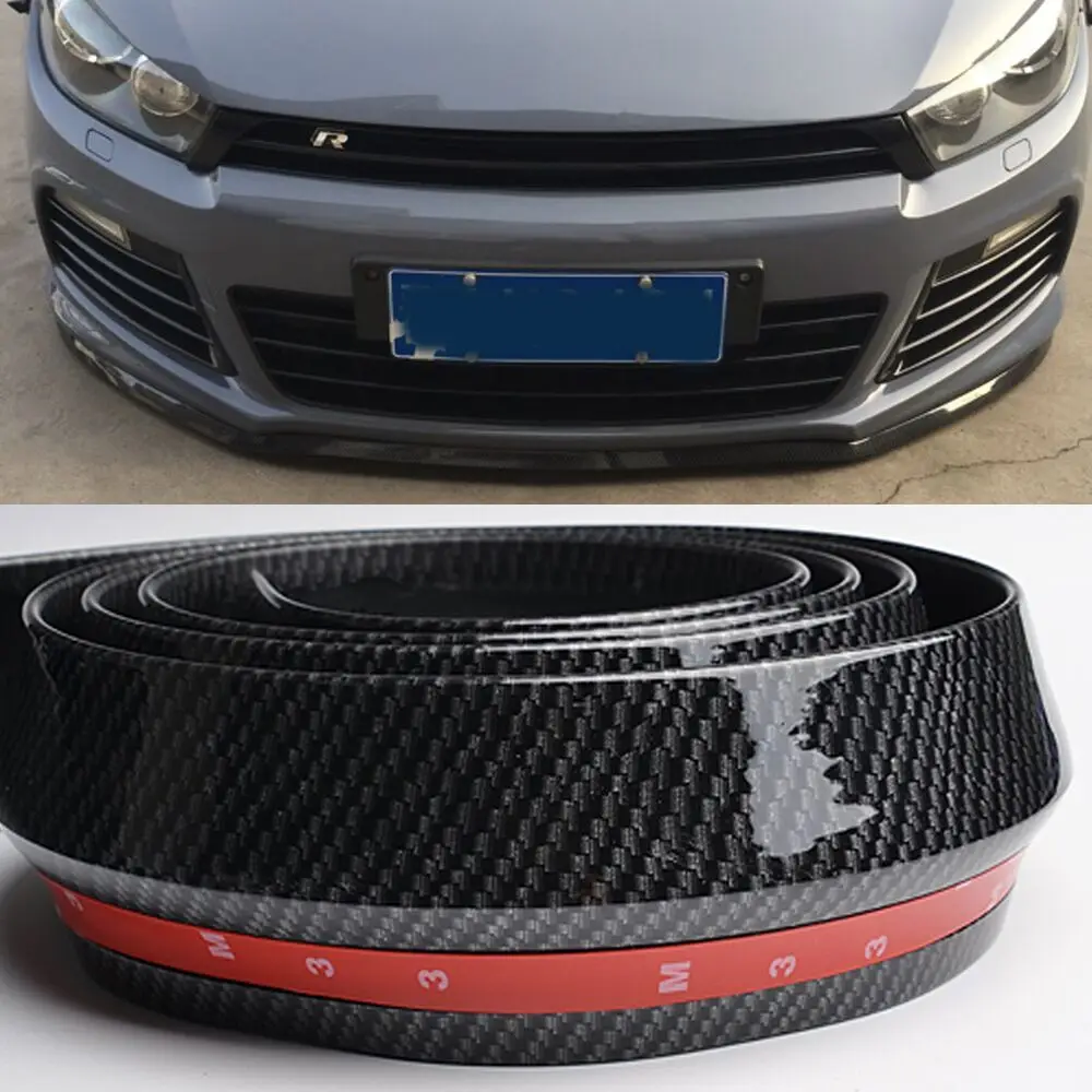 Универсальный передний спойлер для губ из углеволокна 2 5 метра Audi BMW Volkswagen Benz|body