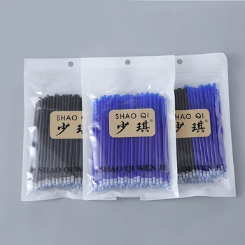 

100Pcs Erasable Pen Refills Set 0.5mm Erasable Gel Pen Washable Handle for School Office Writing Supplies Students Stationery