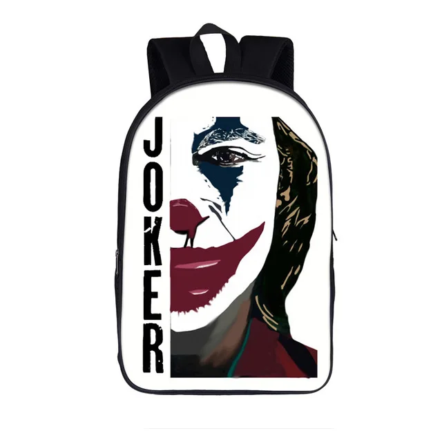 as pictures Joker Be рюкзак Reborn Joaquin Phoenix Женский Мужской рюкзак для подростков девочек и мальчиков школьный рюкзак детские школьные сумки Mochila - Цвет: as pictures