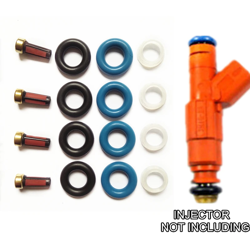Fuel Injector Repair Kits 4kits for Mazda 6 Part Number 0280156154 0586156156 for AY-RK057 diesel injector tube injector washer shims fuel injector seals