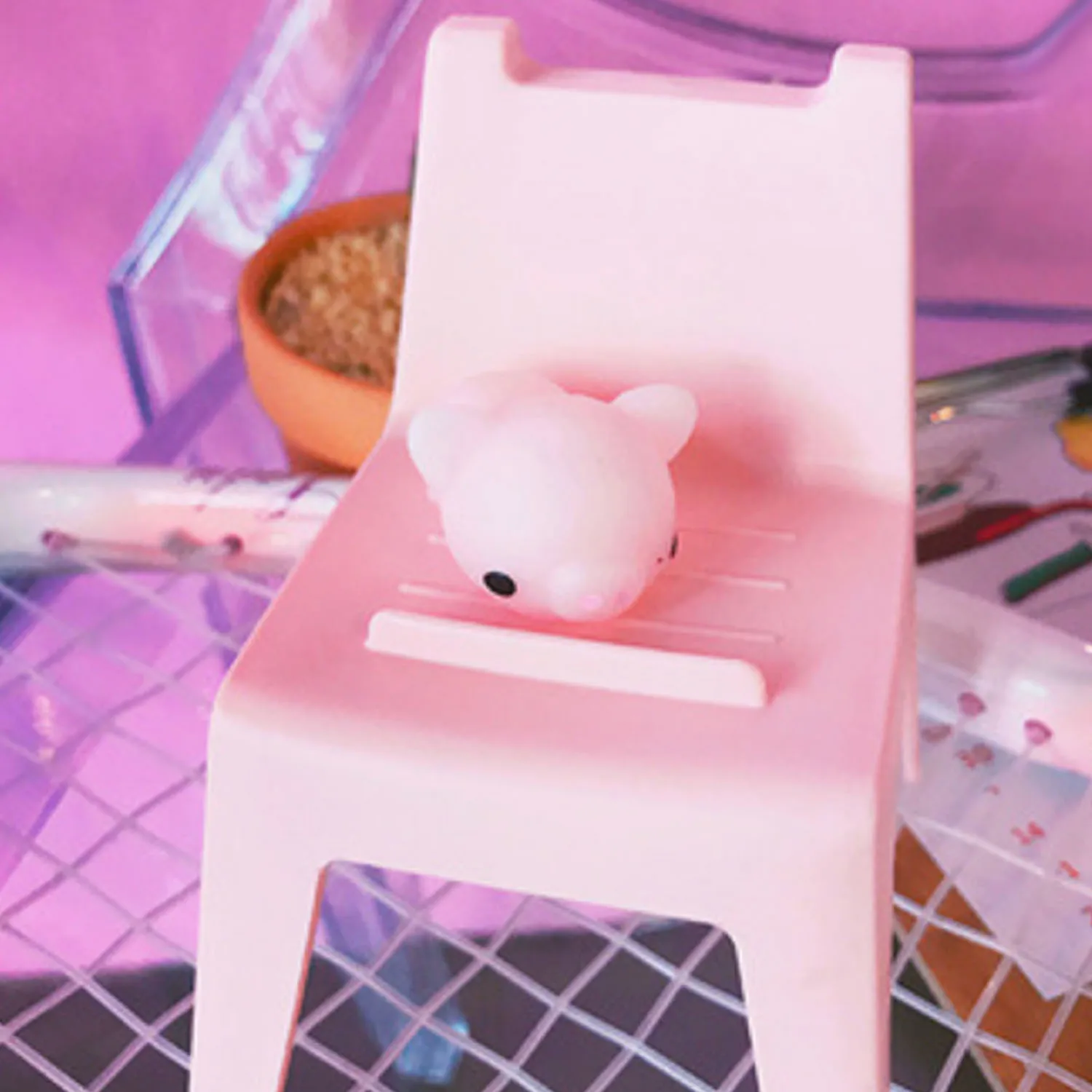 Besegad 10 шт./лот TPR Kawaii милая мягкая кошка Панда Кролик цыпленок сжимающий Сжимаемый
