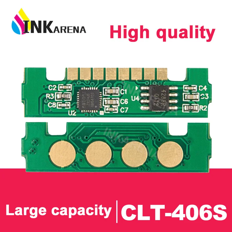Inkarena Clt-406S 406 Clt-K406S Chip Cartuccia Toner Per Samsung Clp 360 365 C410W C460W C460Fw Clx 3305 Clx-3305Fw Ricarica Reset