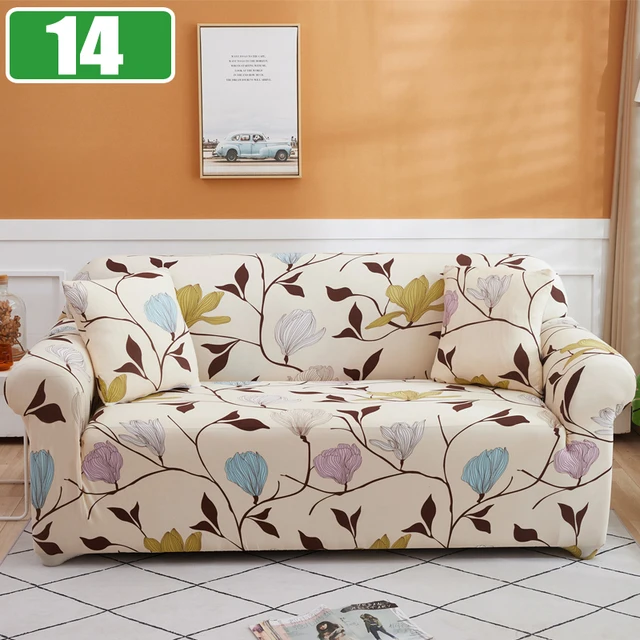 Elastic Sofa Cover Slipcovers for Living Room Stretch 1/2/3/4 Seater Plaid Sofa Armchair Couch Covers L-Shaped Corner Sofa Cover 14