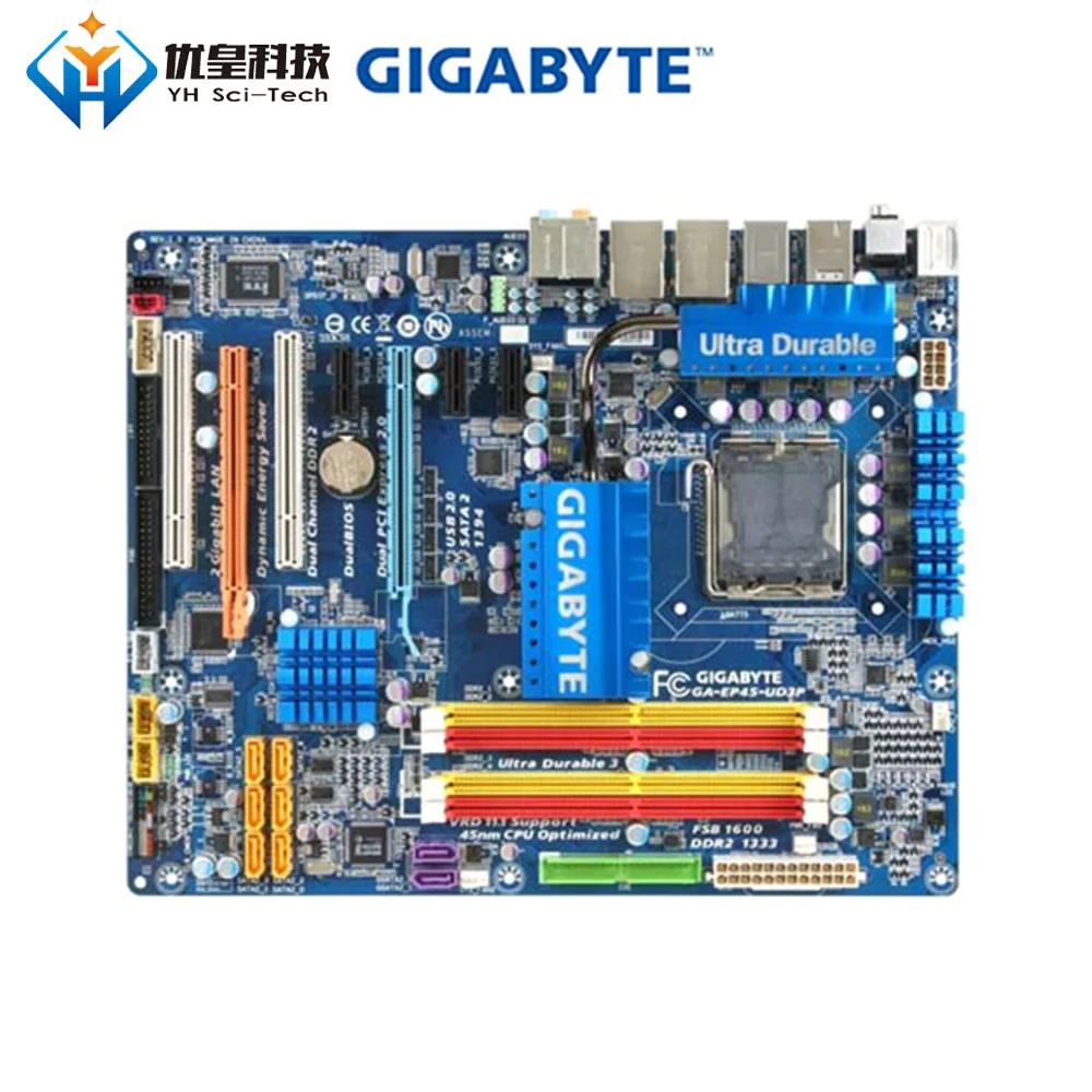 

Original Used Desktop Motherboard Gigabyte GA-EP45-UD3P P45 LGA 775 Core 2 Extreme/Core 2 Quad/Core 2 Duo DDR2 ATX