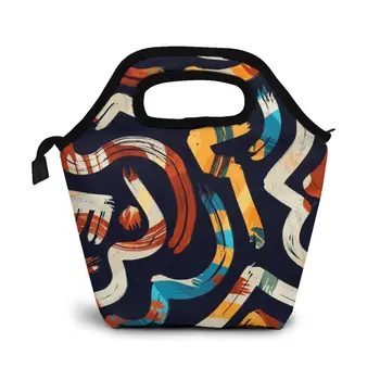 

Pattern Number 55 Lunch Bag Boxes Bags Portable Insulated Picnic Food Box for Women Men