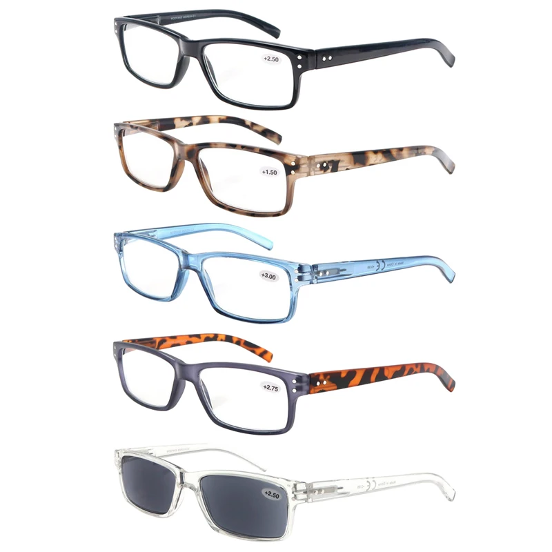 Gafas de lectura para hombre y mujer, lentes de lectura con marco de diseño cuadrado, alta calidad, bisagra de primavera, + 1,0 ~ + 4,0|Gafas de lectura hombres| - AliExpress