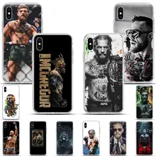 רך שקוף סיליקון טלפון מקרה עבור iPhone 11 פרו X XR XS מקסימום 7 8 6 6s בתוספת 5S SE קונור מקגרגור אגרוף מלך אופנה כיסוי(China)