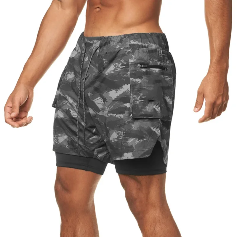 Pantalones cortos rasgados de algodón para hombre, pantalón corto de entrenamiento físico, de verano