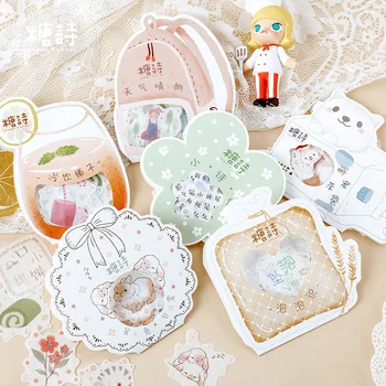 

Sugar Poem Fragrance Japanese Paper Sticker Package cocoey ai Series Creative PDA Diary Special Shape Stickers 45 PCs 6-
