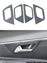 Autocollant décoratif pour poignée de porte, cadre de garniture de bol, accessoires d'intérieur de voiture pour Peugeot 3008 5008 2017 2018 2019 2020 