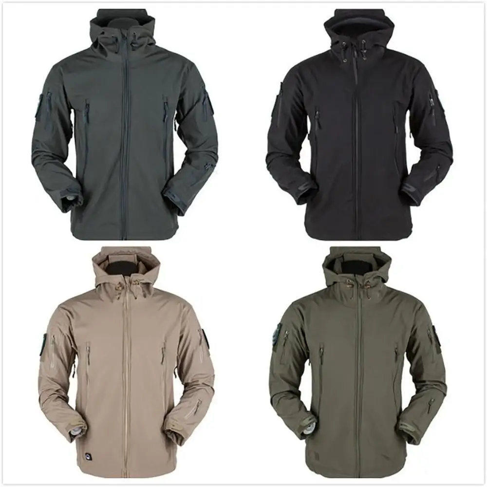 Men's jacket Outdoor Soft Shell Fleece Men's And Women's Windproof  Waterproof Breathable And Thermal Three In One Youth Hooded
