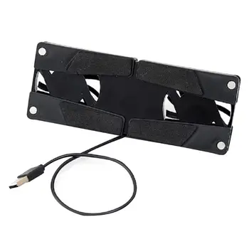 

Folding USB Dual Fan Cooler Rotatable Cooling Pad Stand For PC Computer Laptop Notebook Macbook K9FC
