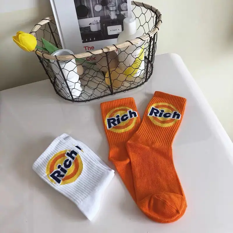 

Unisex Socks Men Women Cotton Cartoon Pattern Hip Hop Style Breathable Mid Tube Socks Skateboard Socks Soft Short Crew Sock