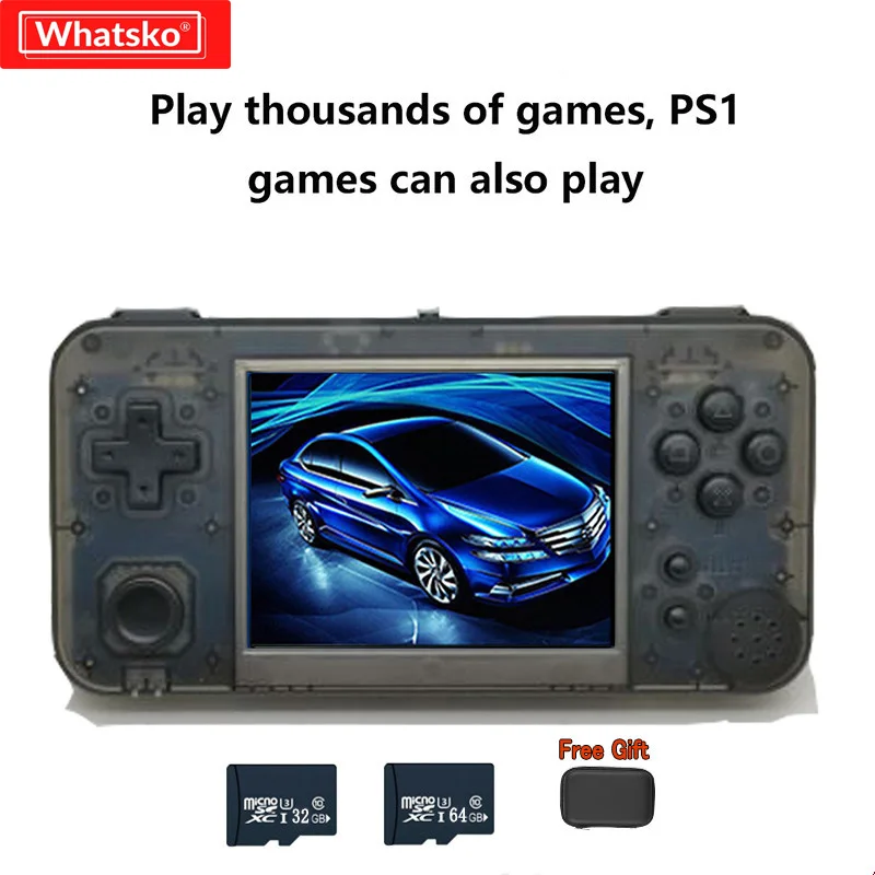 Игровая консоль Whatsko GKD 350 H GameKiddy RG350 IPS для ретро игр игровая PS1 3 5 дюймов
