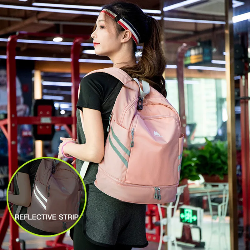 Новый многофункциональный женский рюкзак для йоги, тренажерного зала, дорожная сумка, сумки для фитнеса для сухой и влажной обуви, спортивная сумка для спортзала, для плавания на открытом воздухе