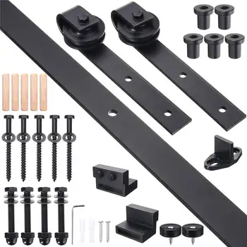 

Track Roller Design Sliding Barn Door Track System Door Hardware Wood Barn Hanging Wheel