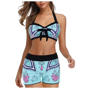 

Women Plus Size Print Tankini Swimjupmsuit Swimsuit Beachwear Padded Swimwear