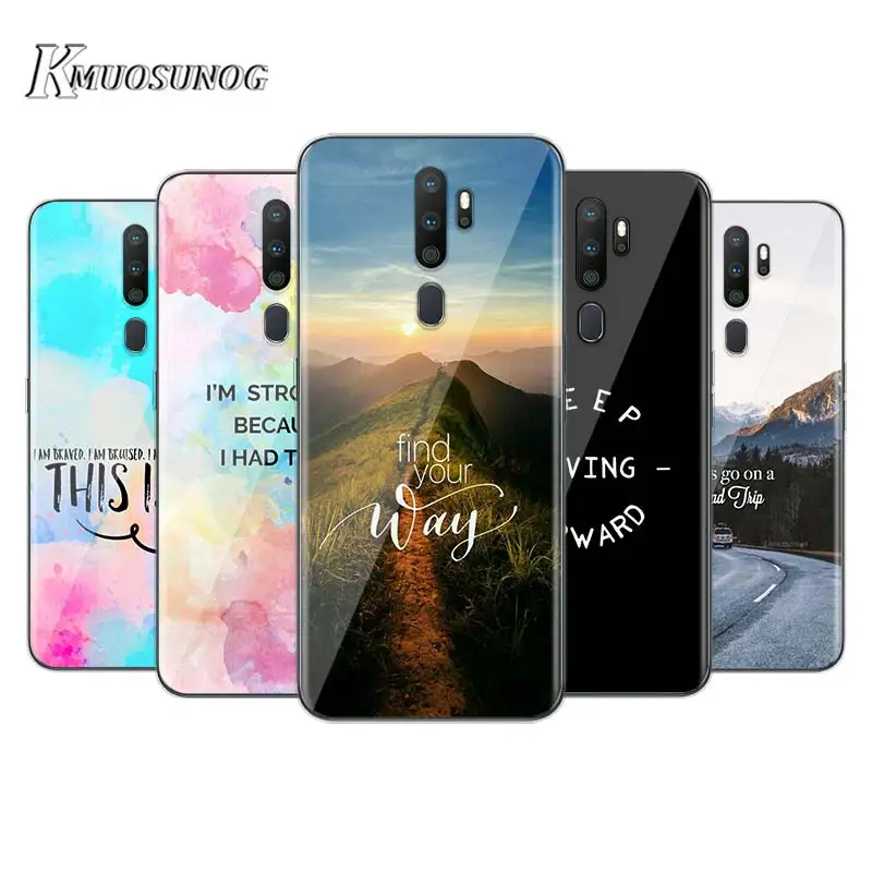 

For OPPO A5 A9 2020 F7 Phone Case Keep Moving Forward for OPPO Reno 2 Z 2Z 2F 3 4 Pro 5G Soft TPU Phone Cover