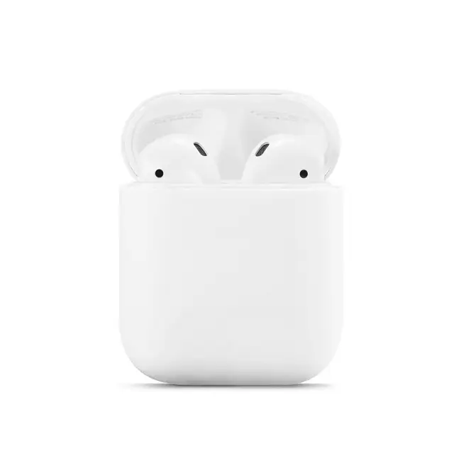 For Airpods 1/2 Soft Silicone Earphone Cover Air Pods Case Earpods Accessories Headset Protective Sleeve Apple Airpods 2 Case White