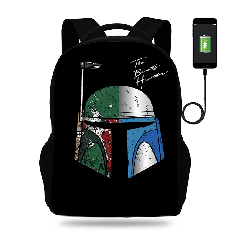 Рюкзаки BULEFLYER BoBA Fett с принтом Звездные войны для мальчиков и девочек школьные