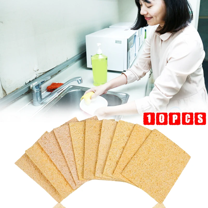

Soldering 10pcs Sponge Cleaning Solder Iron Tips Home Cleaner Sponges Tool Kit Magic