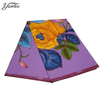 

YANTEX African Wax Fabric Ankara 6 Yards/Piece Veritable Wax African Ankara Fabrics Nigeria Ankara African Print Fabric For Lady