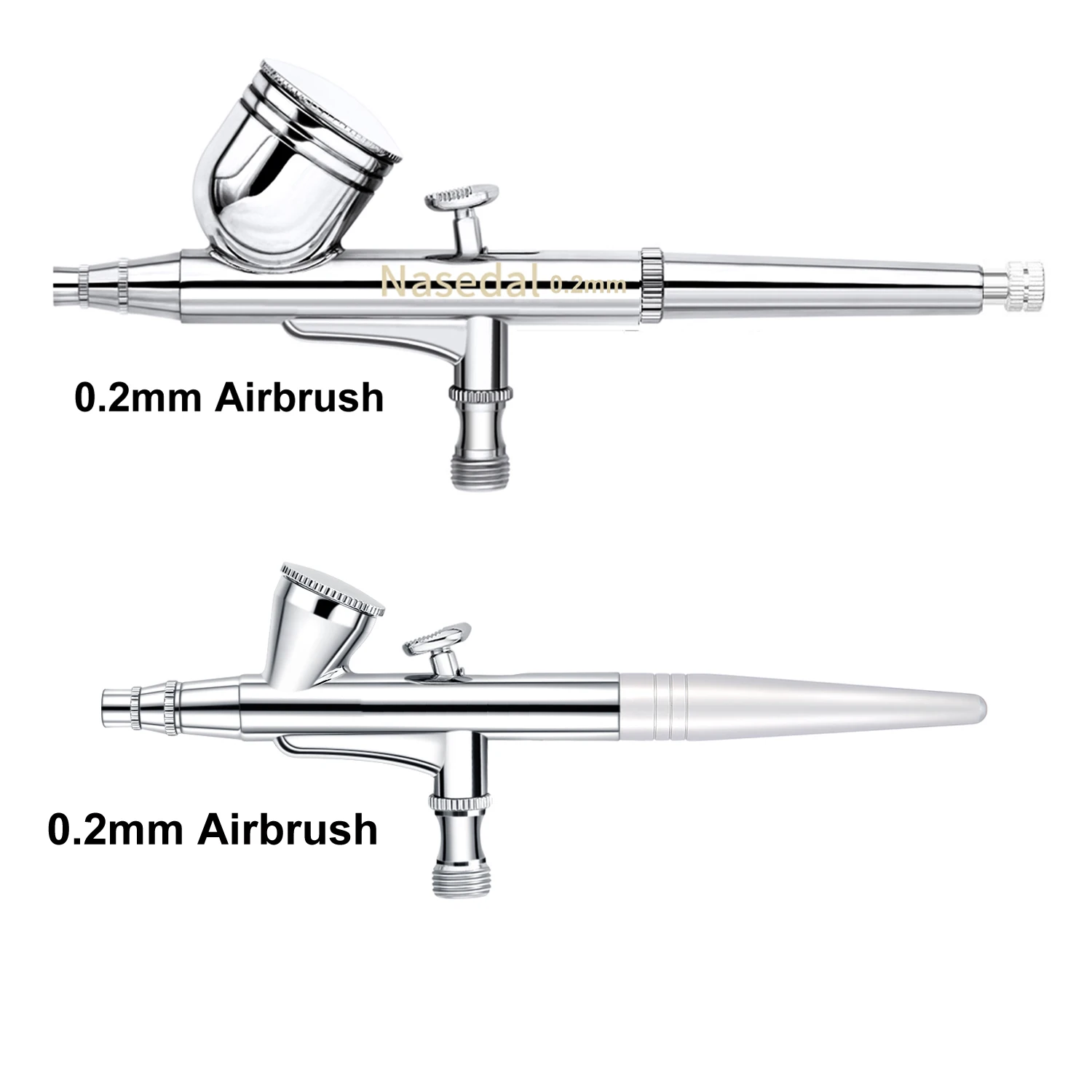 Pistola pulverizadora de aerógrafo de doble acción con alimentación por gravedad, 0,2 MM, de gatillo para pistola pulverizadora arte, artesanía, modelo, pintura, pulverización, Hobby, 0,2 MM