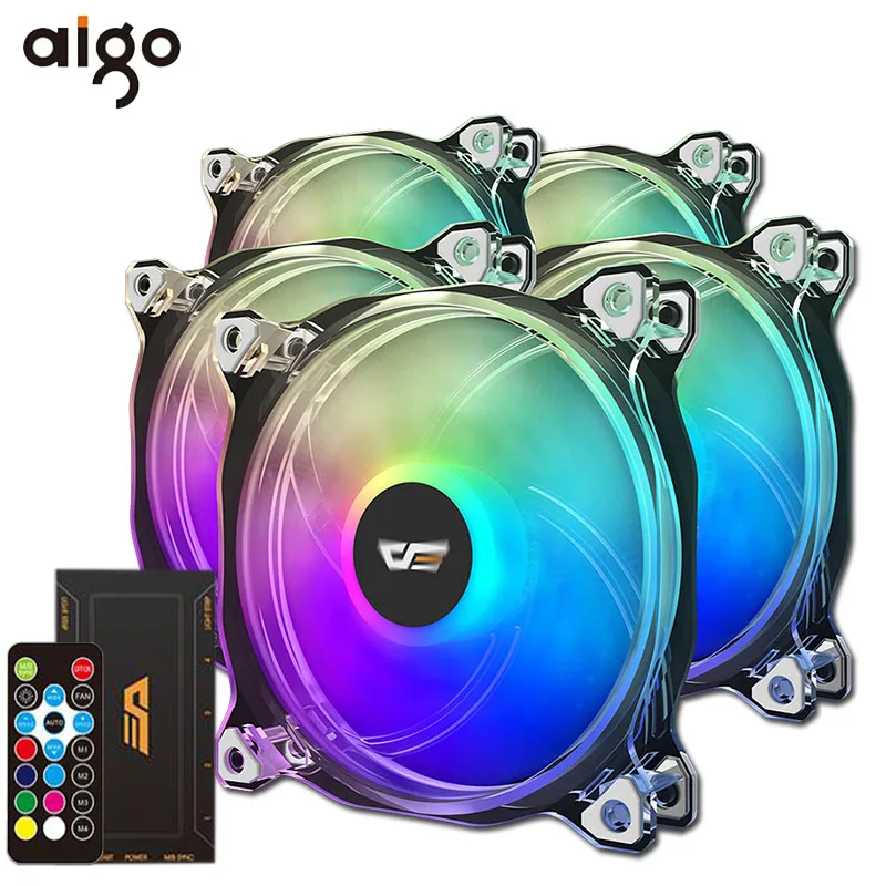 Aigo CF8Pro, чехол для компьютера, ПК, RGB вентилятор, прозрачная рамка, 120 мм, вентиляторы, тихий+ удаленное охлаждение компьютера, ASUS AURA SYNC, кулер для процессора, RGB чехол, вентилятор