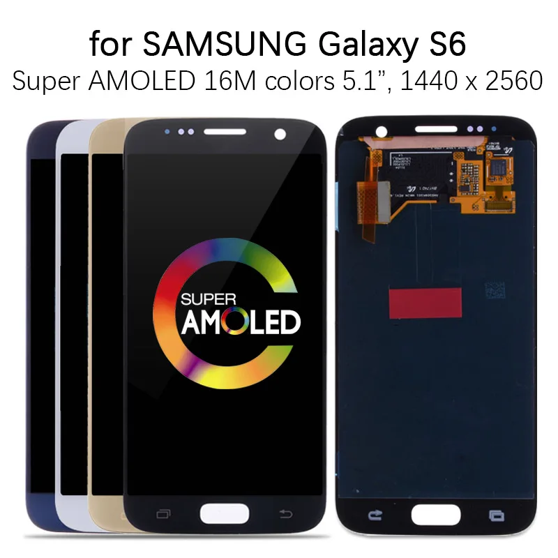 5,1 ''AMOLED ЖК-дисплей для SAMSUNG Galaxy S6 ЖК-дисплей сенсорный экран для SAMSUNG GALAXY S6 G920 SM-G920F G920F G920FD