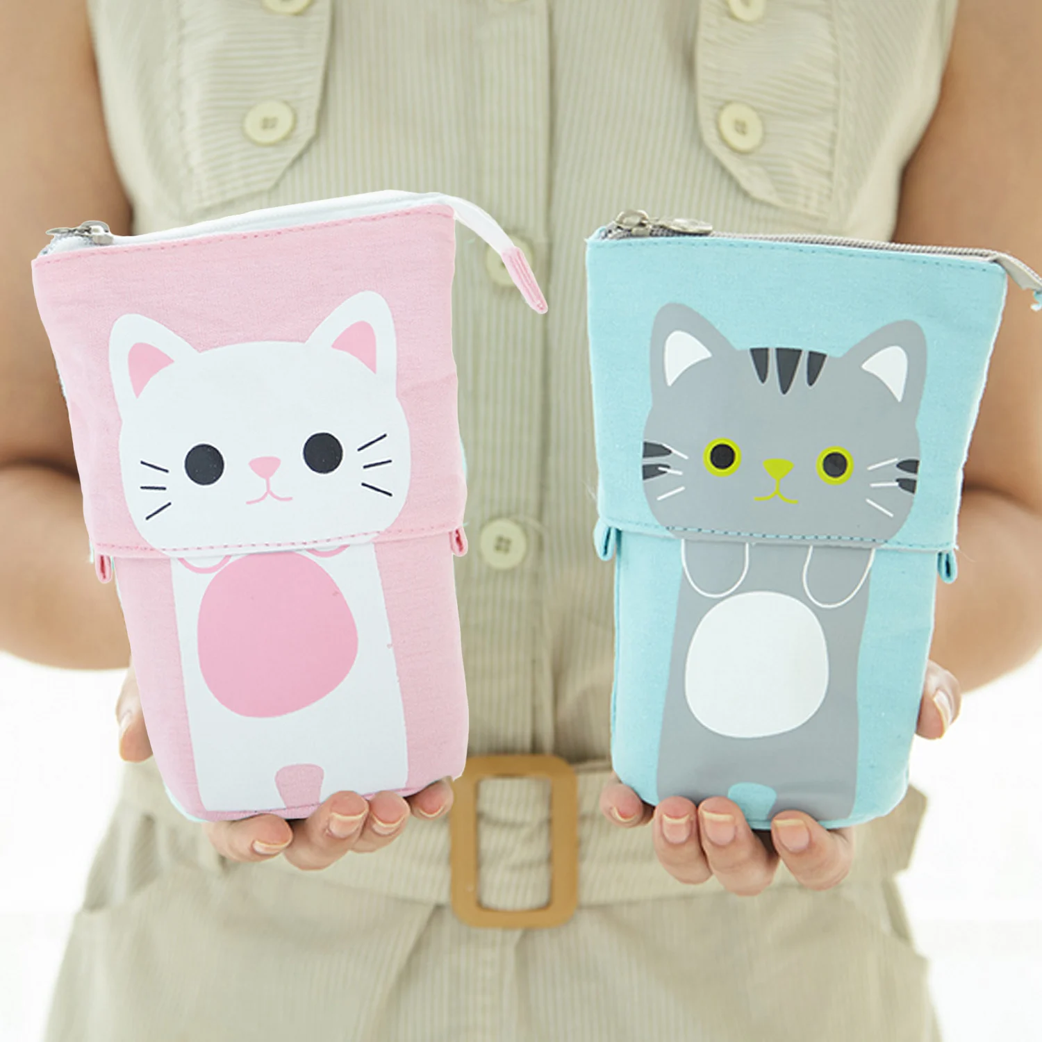Милый мультяшный Кот трансформер Телескопический холст для хранения