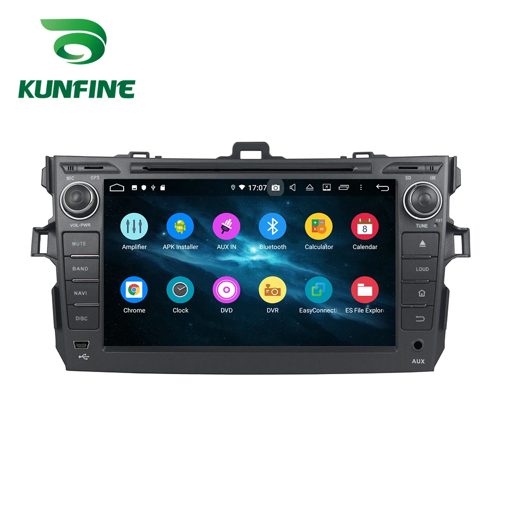 Top Android 9.0 Octa Core 4GB RAM 64GB ROM Car DVD GPS Navigation Multimedia Player Car Stereo for Toyota Corolla 2006 -2011 Radio 4