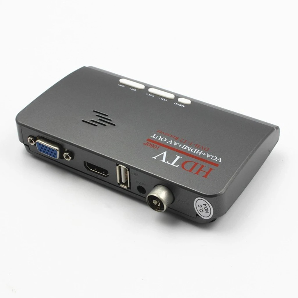 DVB-T/DVB-T2 ТВ-тюнер ресивер DVB T/T2 ТВ-приставка VGA AV CVBS 1080P HDMI Цифровой HD спутниковый ресивер с пультом дистанционного управления