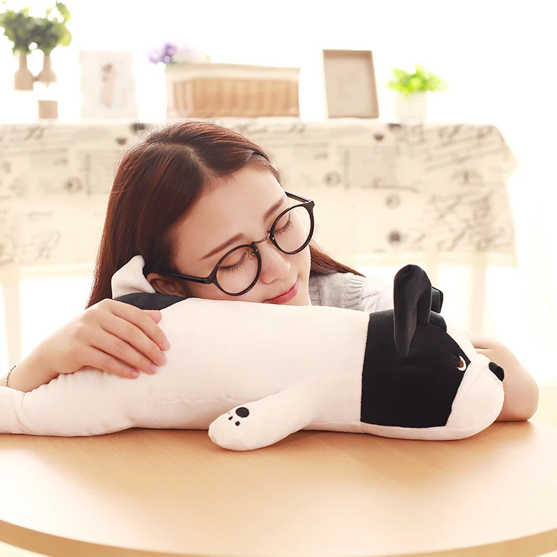 Cute Super Stretch Poodle Dog Down Cotton Shar Pei Plush Toy Bulldog Pillow Cushion Toy Sofa Bed Car Cushion Lazy Sleeping Pillo