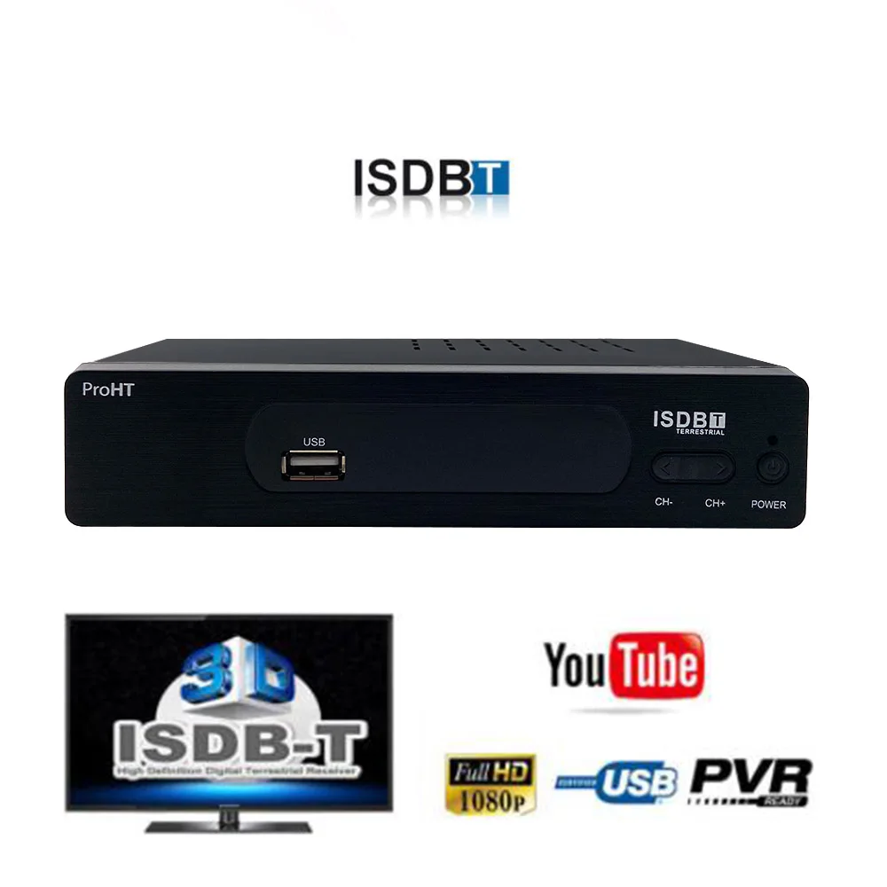 Южная Америка цифровой наземный ISDB T ТВ Тернер приемник Full HD 1080P USB PVR EPG