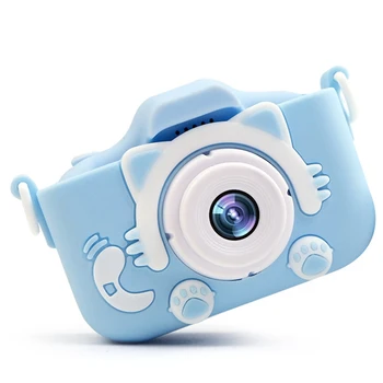 

Sports Mini Cartoon Toy Dual Lens Digital USB Charging Plastic 2 Inch HD Screen Photography With Protective Case Children Camera