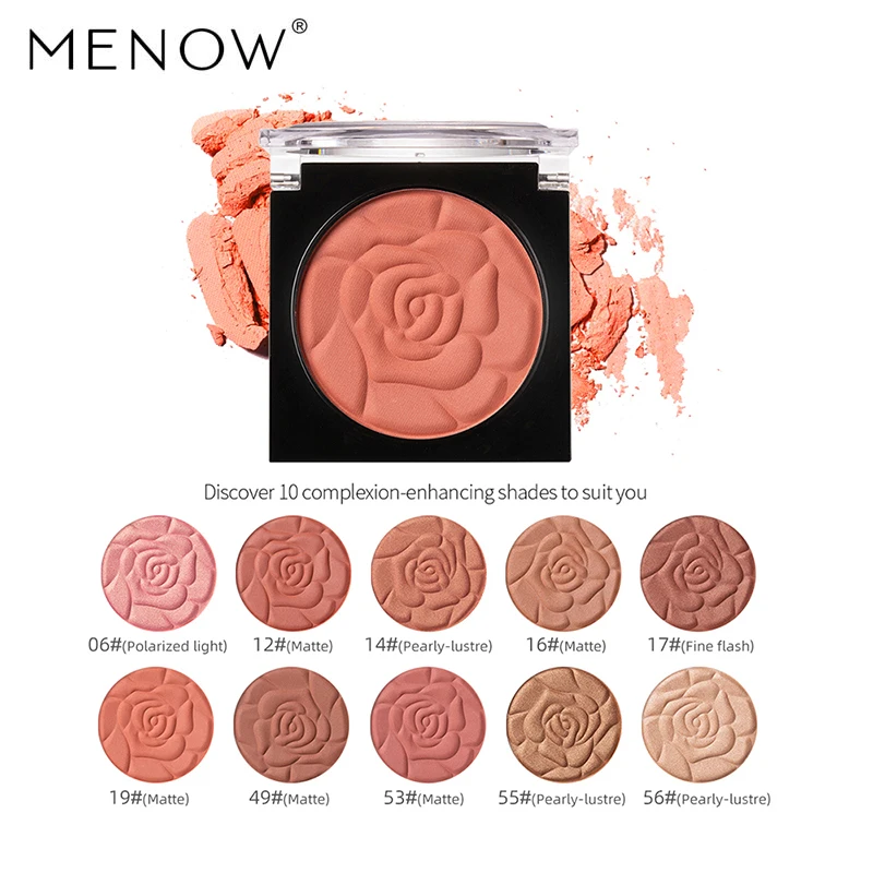 

1PCS 10 Colors Blush Natural Long Lasting Brighten Skin Colour Concealer Foundation Matte Blush Rouge Powder Cake