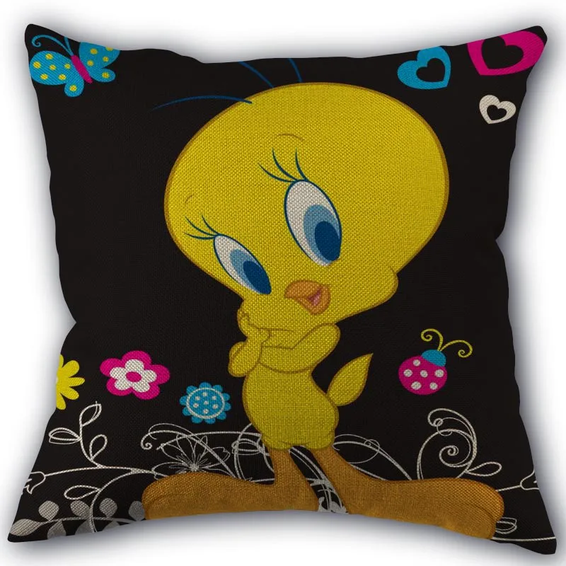 Новинка; Лидер продаж на заказ морском стиле с надписью Tweety наволочка льняное белье фабричный Текстиль для дома наволочка квадратной формы размером 45*45 см свадебные декоративные наволочка