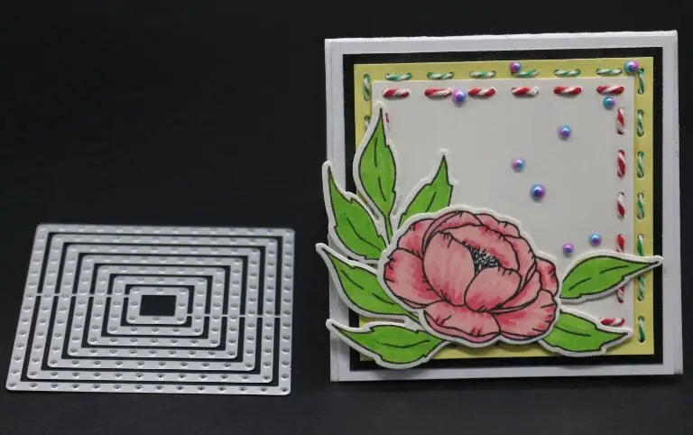 8x8cm YINISE металлические режущие штампы для трафареты для скрапбукинга цветочный тег DIY бумажные открытки в альбом для изготовления папки для тиснения высечки формы вырезать умирают плесень Записки бумага ремесло нож плес - Цвет: 8x8cm