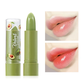 

New Lip Stick Avocado Velvet Jelly Nude Lipstick Color Changing Lipstick Lasting Moisturizing Lip Balm No Stick Cup Lip Gloss