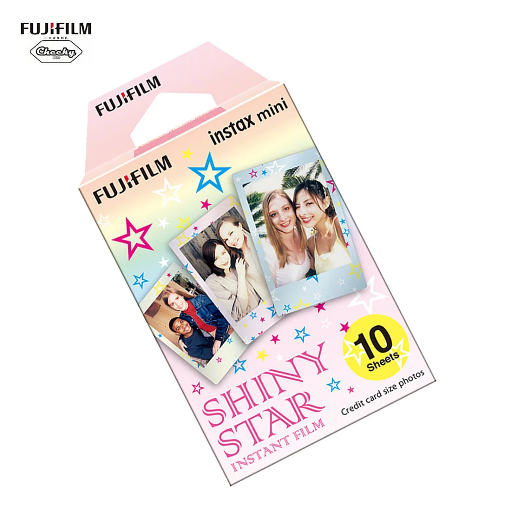Fuji Fujifilm Instax Mini 8 9 7s 70 25 50s 90 камера SP 1 2 10 листов блестящая Звезда мгновенный
