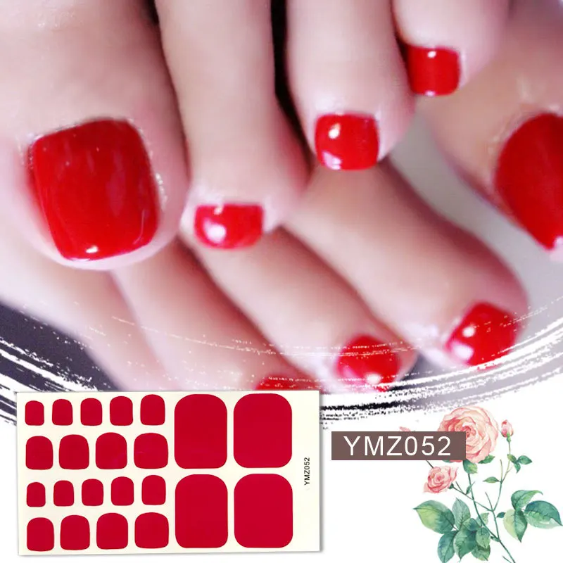 YMZ052 22 tips/sheet экологичные наклейки на ногти, профессиональные многоцветные накладки на ногти, наклейки s DIY, наклейки на ногти, маникюр - Цвет: YMZ052