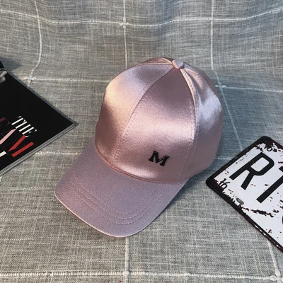 Women's Hats Korean Version of The Trendy Wild Satin Baseball Cap Fashion Casual M Standard Hat Summer Shade Men's_voghion.com