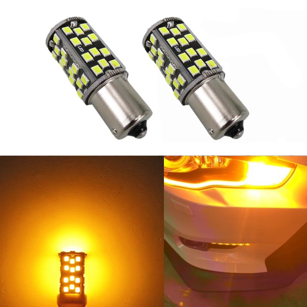 WLJH 2x DC12V высокое Мощность 60 SMD 12В 1156 BA15S P21W Canbus без ошибок автомобиля светодиодный